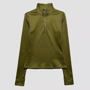 H&M Olive Green Ribbed Pullover |Size XS
